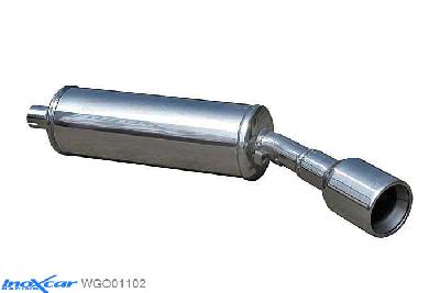 IX WGO01102, VW Golf I 1.6 GTI (110PK) -1984, Inoxcar Rear silencer 1X102mm Stainless steel, With E.E.C. homologation