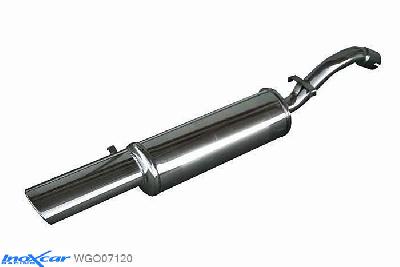 IX WGO07120, VW Golf II 1.8 GTI (105PK) 1885-1987 /, 1.8 GTI (112PK) 1983-1988, Inoxcar Rear silencer 1X120X80mm Stainless steel, With E.E.C. homologation