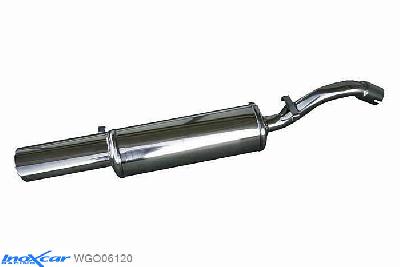 IX WGO06120, VW Golf II 1.8 GTI 8V -1984 / 1.8 (90PK) -1991, Inoxcar Rear silencer 1X120X80mm Stainless steel, With E.E.C. homologation