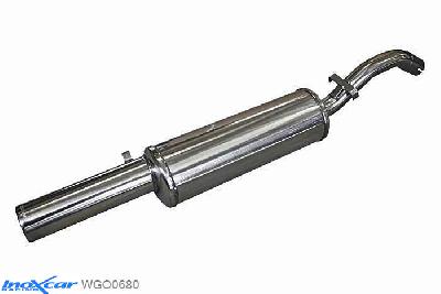 IX WGO0680, VW Golf II 1.8 GTI 8V -1984 / 1.8 (90PK) -1991, Inoxcar Rear silencer 1X80mm Stainless steel, With E.E.C. homologation