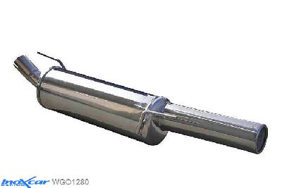 IX WGO1280, VW Golf III 1.8 (75PK) 1991-1998, Inoxcar Rear silencer 1X80mm Stainless steel, With E.E.C. homologation