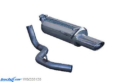 IX WGO20120, VW Golf IV 1.6 8V (101PK) 1997-2003 Diameter 45mm, Inoxcar Rear silencer 1X120X80mm Stainless steel, With E.E.C. homologation