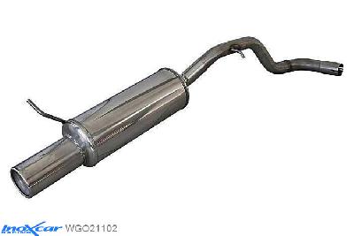 IX WGO21102, VW Golf IV 1.8 20V (125PK) 1997-2003 Diameter 50mm, Inoxcar Rear silencer 1X102mm Stainless steel, With E.E.C. homologation
