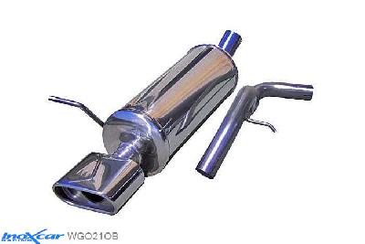 IX WGO21OB, VW Golf IV 1.8 20V (125PK) 1997-2003 Diameter 50mm, Inoxcar Rear silencer 1XFlat Oval Stainless steel, With E.E.C. homologation