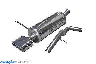 IX WGO29OB, VW Golf IV 1.9 TDI (130PK) 2001-2004 Diameter 55mm, Inoxcar Rear silencer 1XFlat Oval Stainless steel, With E.E.C. homologation