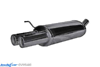 IX OVW0480, VW Golf IV 1.9 TDI (130PK) 2001-2004 Diameter 55mm, Inoxcar Rear silencer 2X80mm Stainless steel, With E.E.C. homologation