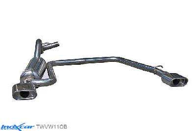 IX TWVW11OB, VW Golf IV 1.9 TDI (90PK) 1997- Diameter 55mm, Inoxcar Rear Rear silencerencer left / right 1XFlat Oval Stainless steel, With E.E.C. homologation