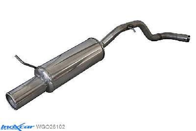 IX WGO26102, VW Golf IV 1.9 TDI (90PK) 1997- Diameter 55mm, Inoxcar Rear silencer 1X102mm Stainless steel, With E.E.C. homologation
