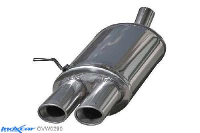 IX OVW0290, VW Golf IV 1.9 TDI (90PK) 1997- Diameter 55mm, Inoxcar Rear silencer 2X90X70mm Stainless steel, With E.E.C. homologation