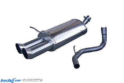 IX OVW02DTM, VW Golf IV 1.9 TDI (90PK) 1997- Diameter 55mm, Inoxcar Rear silencer 2XDTM Stainless steel, With E.E.C. homologation