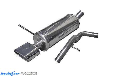 IX WGO25OB, VW Golf IV 2.0 8V (116PK) 1998-2003 Diameter 50mm, Inoxcar Rear silencer 1XFlat Oval Stainless steel, With E.E.C. homologation