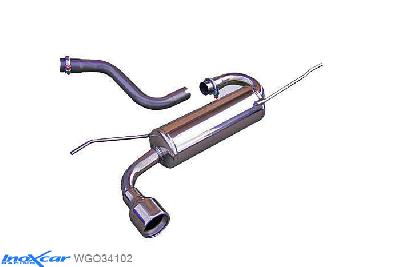 IX WGO34102, VW Golf V 1.6 FSI (115PK) 2003-, Inoxcar Rear silencer 1X102mm Stainless steel, With E.E.C. homologation