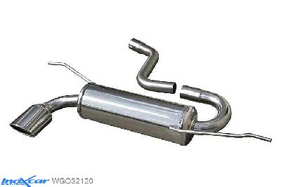 IX WGO32120, VW Golf V 1.9 TDI (105PK) 2004- Diameter 55mm, Inoxcar Rear silencer 1X120X80mm Stainless steel, With E.E.C. homologation