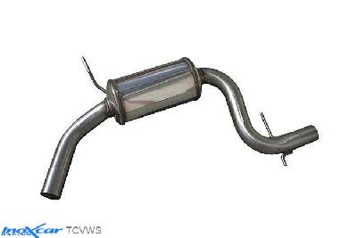 IX TCVWS, VW Golf V 2.0 16V TFSI GTI (200PK-230PK) 2004- Diameter 65mm, Inoxcar Central pipe with silencer Stainless steel, With E.E.C. homologation