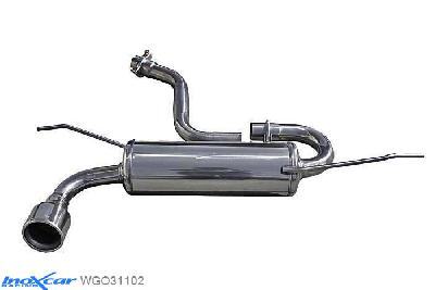 IX WGO31102, VW Golf V 2.0 TDI (140PK) 2004- Diameter 55mm, Inoxcar Rear silencer 1X102mm Stainless steel, With E.E.C. homologation