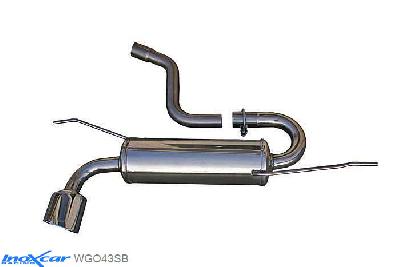 IX WGO43SB, VW Golf VI 2.0 TDI (170PK) GTD 2009-, Inoxcar Rear silencer 1X120X80mm OBLIQUO Stainless steel, With E.E.C. homologation