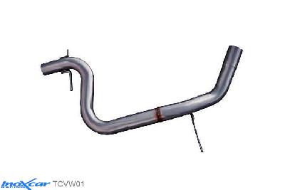 IX TCVW01, VW Golf VI 2.0 TSI GTI (210PK) 2009-, Inoxcar Direct central pipe Stainless steel, Without E.E.C. homologation