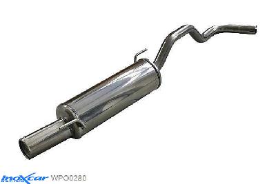 IX WPO0280, VW Polo IV (6N2) 1.3 1994-2001, Inoxcar Rear silencer 1X80mm Stainless steel, With E.E.C. homologation