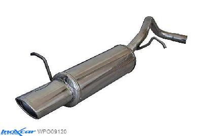 IX WPO09120, VW Polo V (9N) 1.4 (85PK-100PK) 2001-2008 Diameter 45mm, Inoxcar Rear silencer 1X120X80mm Stainless steel, With E.E.C. homologation