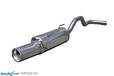 IX WPO03102, VW Polo V (9N) 1.4 16V (101PK) 1999-2001 Diameter 50mm, Inoxcar Rear silencer 1X102mm Stainless steel, With E.E.C. homologation