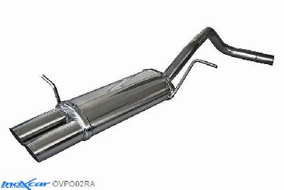 IX OVPO02RA, VW Polo V (9N) 1.4 SPORTLINE (80PK) 2006-2008 Diameter 45mm, Inoxcar Rear silencer 2X70mm RACING Stainless steel, With E.E.C. homologation