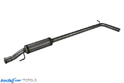 IX TCPOLS, VW Polo VI (6R) 1.4 16V GTI (180PK) 2010-  Diameter 55mm, Inoxcar Central pipe with silencer Stainless steel, With E.E.C. homologation