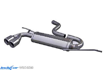 IX WSCI0280, VW Scirocco III 1.4 TSI (155PK) 2008- Diameter 55mm, Inoxcar Rear silencer 2X80mm Stainless steel, With E.E.C. homologation