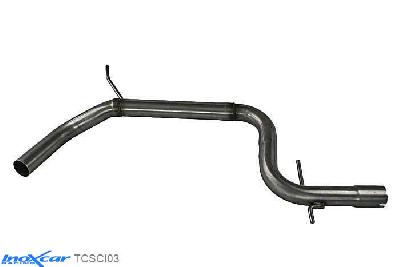 IX TCSCI03, VW Scirocco III 2.0 TFSI (200PK) 2008- Diameter 65mm, Inoxcar Direct central pipe Stainless steel, Without E.E.C. homologation