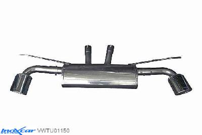 IX VWTU01150, VW Touareg I (7L) 5.0 V10 TDi (313PK) 2007-, Inoxcar Rear silencer 1X150X105 OBLIQUO Left and Right Stainless steel, Without E.E.C. homologation