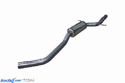 IX TCSA4, Audi A4 (B8) 2.0 TFSi 4WD (211PK) 2008-, Inoxcar Central pipe with silencer Stainless steel, Without E.E.C. homologation