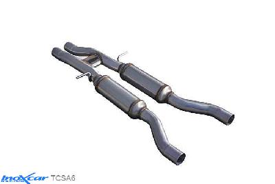 IX TCSA6, Audi A6 (C6) RS6 5.0 V10 BiTurbo (580PK) 2008-2010, Inoxcar Central pipe with silencer Stainless steel, Without E.E.C. homologation
