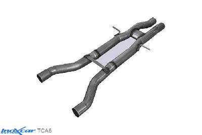 IX TCA6, Audi A6 (C6) RS6 5.0 V10 BiTurbo (580PK) 2008-2010, Inoxcar Direct central pipe Stainless steel, Without E.E.C. homologation