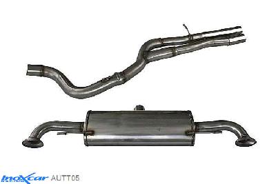 IX AUTT05, Audi TT (8J) 2.5 RS TFSi Quattro (340PK) 2006-, Inoxcar Rear silencer Left and Right Stainless steel, Without E.E.C. homologation