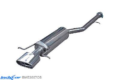 IX BME3607OB, BMW 3 serie (E36) 325 TD (116PK) / TDS (143PK) -1998, Inoxcar Rear silencer 1XFlat Oval Stainless steel, Without E.E.C. homologation