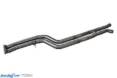 IX TCBM4, BMW M4 (F82/F83) M4 Coupe 3.0 (431PK) 2013-, Inoxcar Direct central pipe (con il montaggio vengono eliminati i 2 cat. di serie) Stainless steel, Without E.E.C. homologation