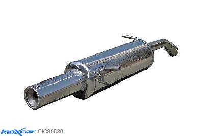 IX CIC30580, Citroen C3 (F) 1.4 16V (88PK) 2001-2008, Inoxcar Rear silencer 1X80mm Stainless steel, With E.E.C. homologation
