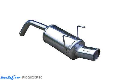 IX FICQ02XR90, Fiat 500 (312) 1.4 16V (100PK) 2007- Diameter 48mm, Inoxcar Rear silencer 1X90 X-RACE Stainless steel, With E.E.C. homologation