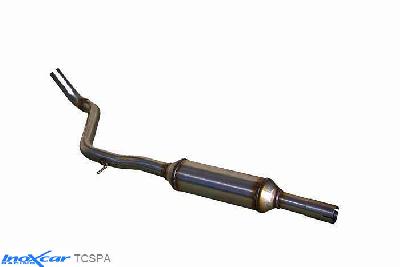 IX TCSPA, Fiat Panda II (169) 1.4 16V 100HP (100PK) 2006- Diameter 48mm, Inoxcar Central pipe with silencer Stainless steel, Without E.E.C. homologation