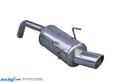 IX FIPA02XR90, Fiat Panda II (169) 1.4 16V 100HP (100PK) 2006- Diameter 48mm, Inoxcar Rear silencer 1X90 X-RACE Stainless steel, With E.E.C. homologation