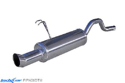 IX FIPN26DTM, Fiat Punto II (188) 1.2 (60PK) 1999-2003 Diameter 42mm, Inoxcar Rear silencer 1XDTM Stainless steel, With E.E.C. homologation