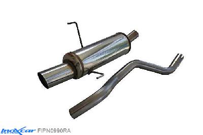 IX FIPN0990RA, Fiat Punto II (188) 1.8 16V HGT (131PK) 1999-2003 Diameter 50mm, Inoxcar Rear silencer 1X90 RALLY Stainless steel, With E.E.C. homologation
