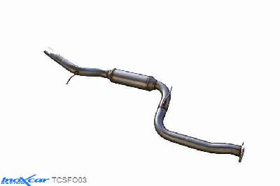 IX TCSFO03, Ford Focus II (DA3) 2.5T RS (350PK) Limited Edition 2010-11, Diameter 60mm, Inoxcar Central pipe with silencer Stainless steel, Without E.E.C. homologation