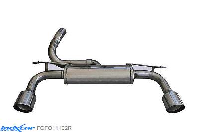 IX FOFO11102R, Ford Focus II (DA3) 2.5T RS (350PK) Limited Edition 2010-11, Diameter 60mm, Inoxcar Rear silencer 1X102mm RACING Left and Right Stainless steel, Without E.E.C. homologation