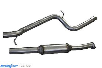 IX TCSFO01, Ford Focus III (DYB) 2.0T ST (250PK) 2012- Diameter 60mm, Inoxcar Central pipe with silencer Stainless steel, Without E.E.C. homologation