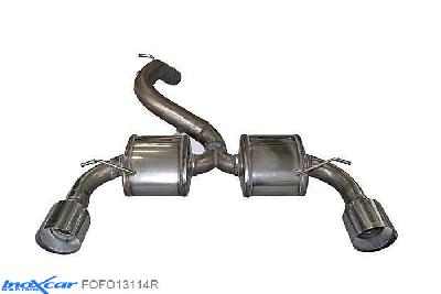 IX FOFO13114R, Ford Focus III (DYB) RS 2.3i Turbo (350PK), 2016-  , Diameter 70mm, Inoxcar Rear silencer 1X114 RACING Left and Right (senza valvola/without valves) Stainless steel
