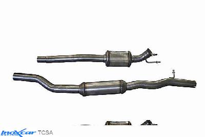 IX TCSA, Mercedes A-Class (W176) 250 2.0 TURBO (211PK), 4WD 2012-2015, Inoxcar Central pipe with silencer Stainless steel, With E.E.C. homologation