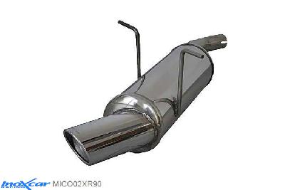 IX MICO02XR90, Mini Mini (R50/R53) 1.6 (115PK) 2001-2006 Diameter 50mm, (Type R50), Inoxcar Rear silencer 1X90 X-RACE Stainless steel, With E.E.C. homologation