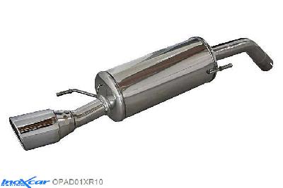 IX OPAD01XR10, Opel Adam 1.4 S TURBO (150PK), 2015-  , diameter 54mm, Inoxcar Rear silencer 1X100 X-RACE Stainless steel, With E.E.C. homologation