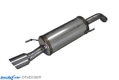 IX OPAD0190R, Opel Adam 1.4 S TURBO (150PK), 2015-  , diameter 54mm, Inoxcar Rear silencer 1X90 RACING Stainless steel, With E.E.C. homologation