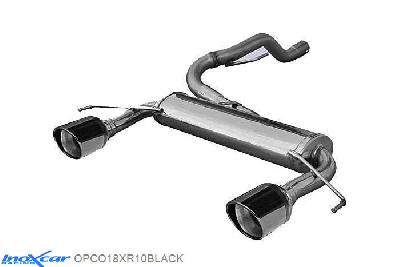 IX OPCO18XR10BLACK, Opel Corsa D OPC 1.6T Nurburgring (210PK) 2012- Diameter 54mm,5, Inoxcar Rear silencer 1X100 X-RACE Left and Right BLACK EDITION Stainless steel, With E.E.C. homologation